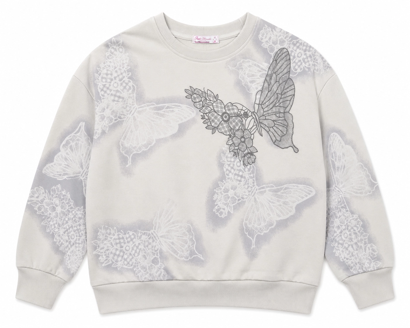 Kelebek Desenli Sweatshirt 5-8 Yaş