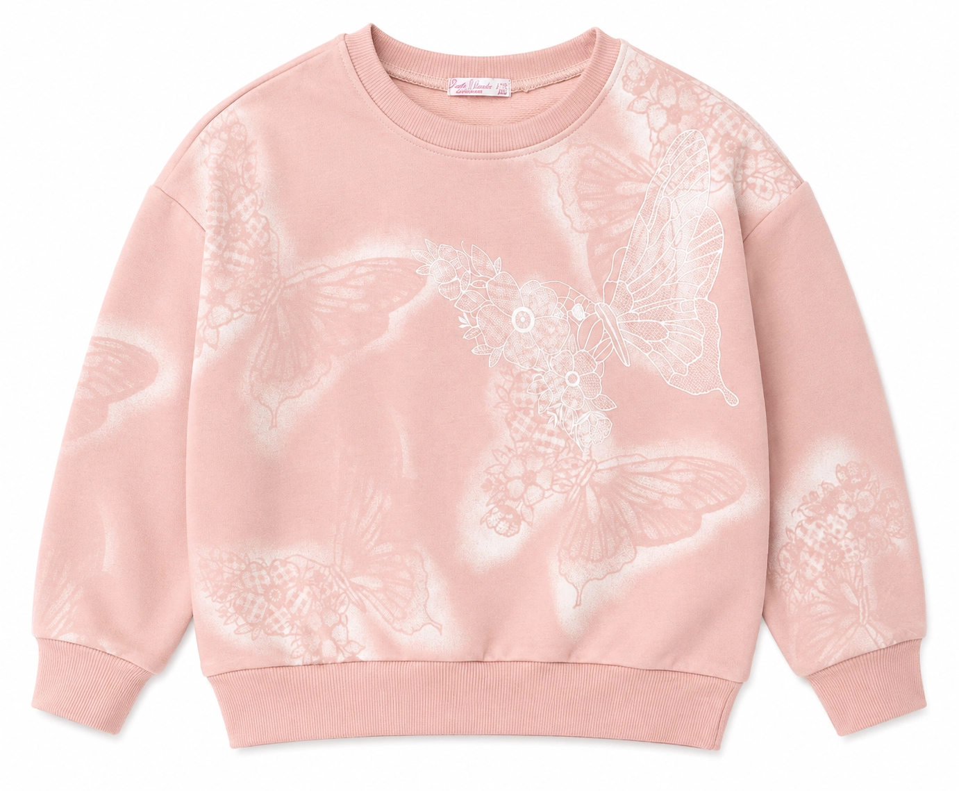 Kelebek Desenli Sweatshirt 5-8 Yaş