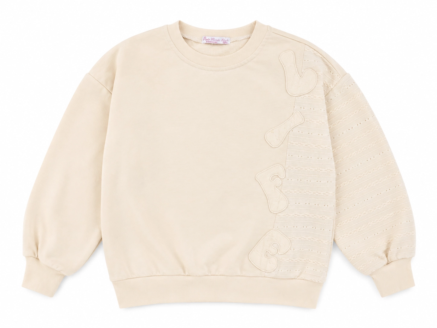 Pembe LOVE Detaylı Sweatshirt 5-8 Yaş