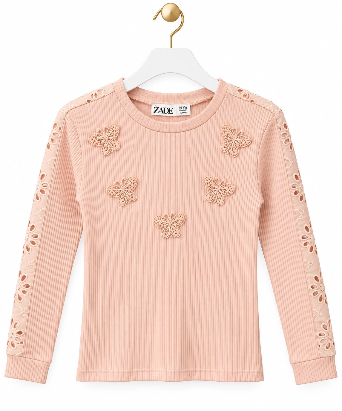 Kelebek Detaylı Kız Çocuk Sweatshirt 7-11 Yaş